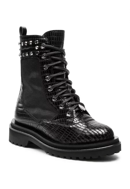 Дамски боти -  208231350 - Естествена кожа - Черни - Черен