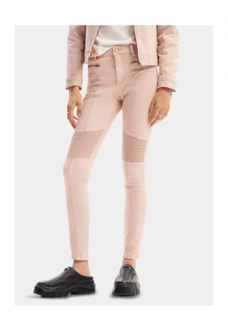 Дамски дънки -  776251 - Розови - Памук