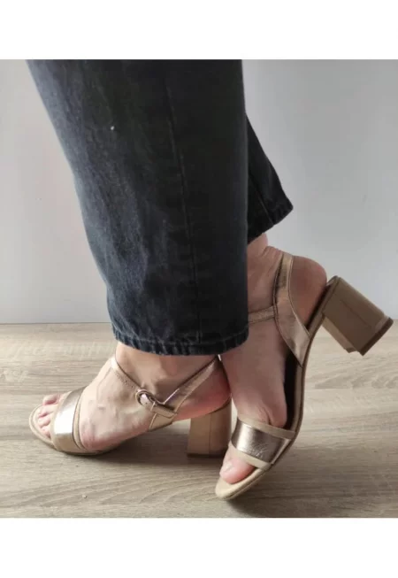 Дамски елегантни сандали  28344-44 - Бежов -