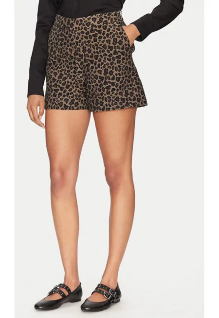 Дамски къси панталони -  305253521 - Памук/Акрил - Кафяв