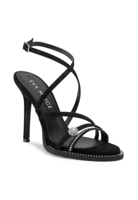 Дамски сандали -  206905000 - Черни - Естествена кожа/Велур - Черен