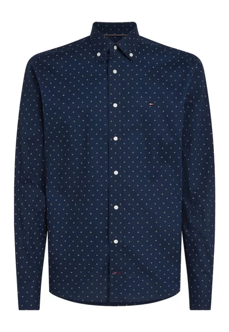 Десенирана памучна риза