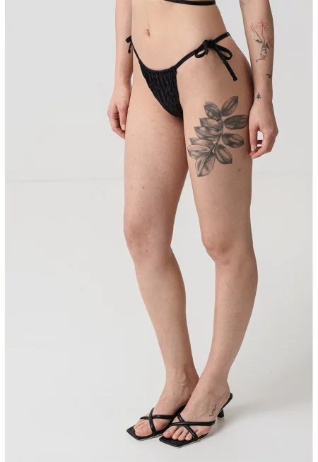 Долен бански-танга - Черен