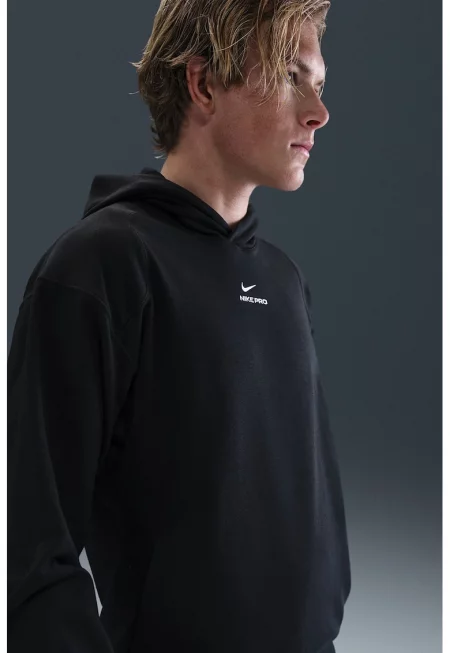 Фитнес худи с лого - Бял/Черен