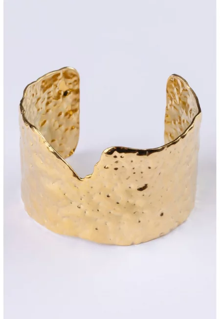 Гривна от неръждаема стомана с позлата от 18К - Златист