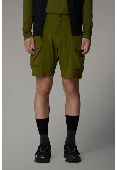 Хайкинг къс панталон с джобове - Маслинено зелено