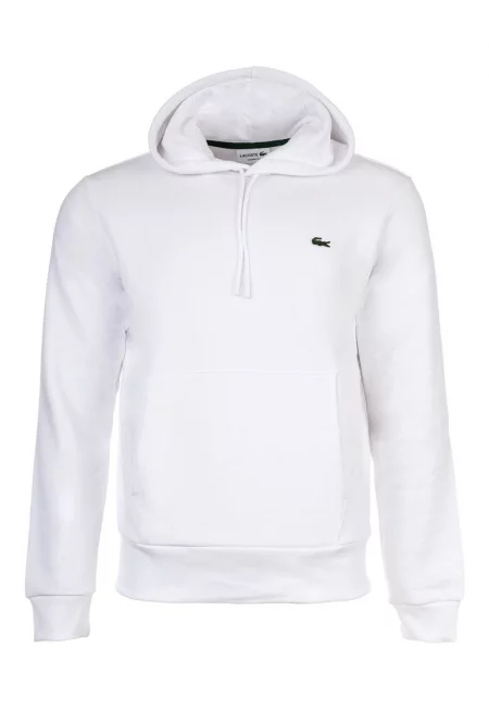 Худи с джоб кенгуру - Бял