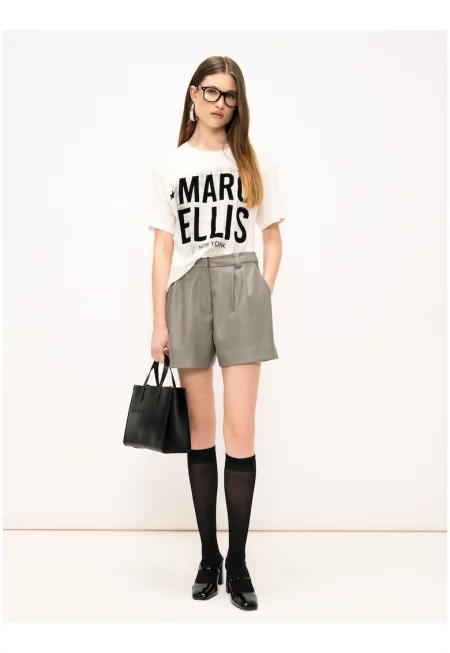 Къс панталон от еко кожа