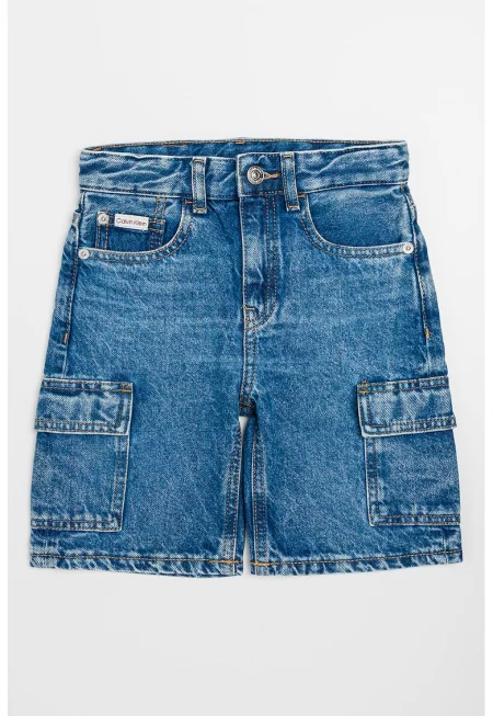 Къси дънки карго - Петролно синьо