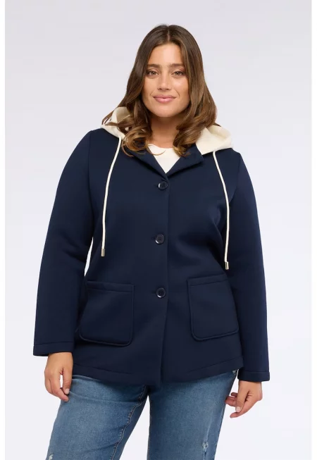 Късо палто с качулка