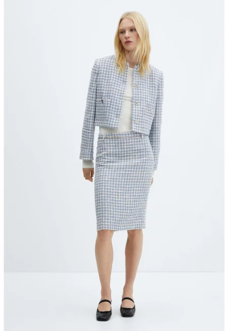 Късо яке Bombeta от туид с пепит