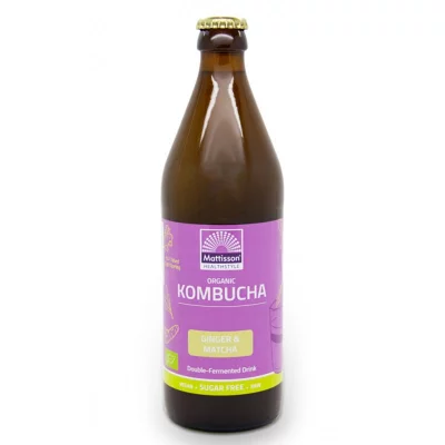 Комбуча с Джинджифил & Матча Био, 500 ml