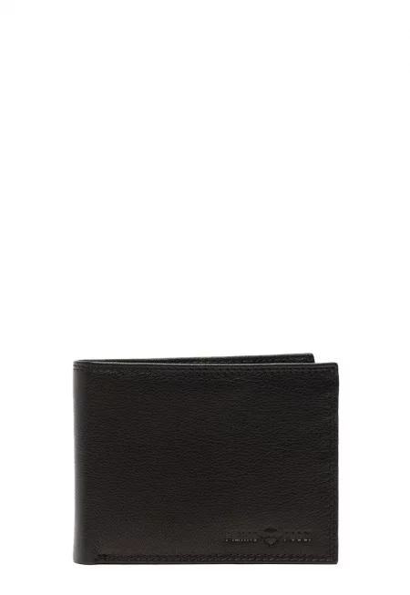 Кожен портфейл с двойно прегъване и лого