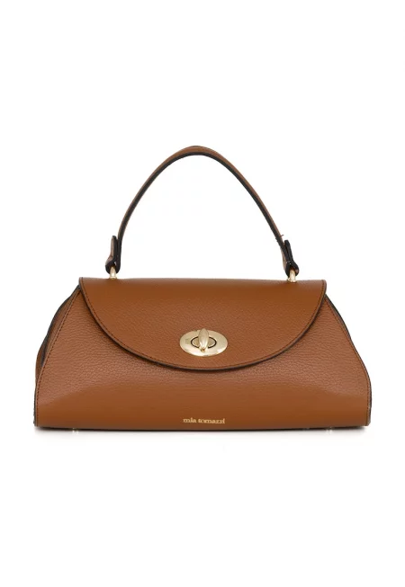 Кожена чанта Bardelli - Канелено кафяво