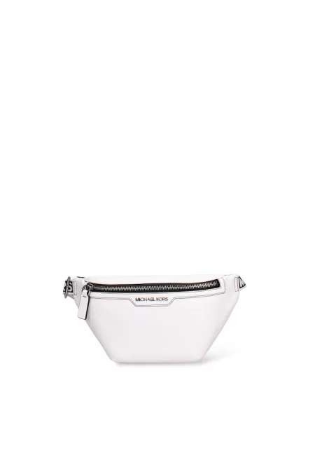 Кожена чанта за кръста Ares - Бял