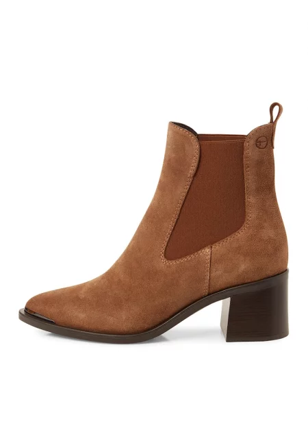 Кожени боти Chelsea с масивен ток