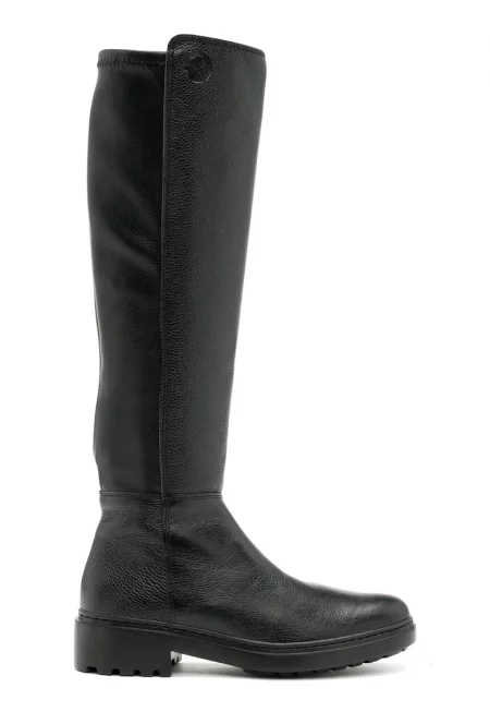 Кожени ботуши с еко кожа - Черен