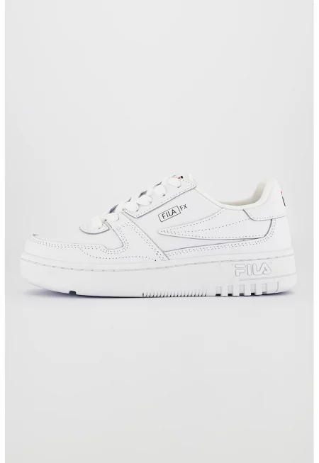 Кожени спортни обувки Fxventuno с лого - Бял