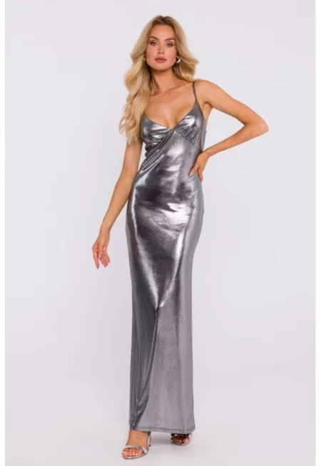 Макси рокля с набиране под бюста -