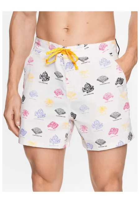 Мъжки бански шорти -  Полиестер - Многоцветни - Многоцветен