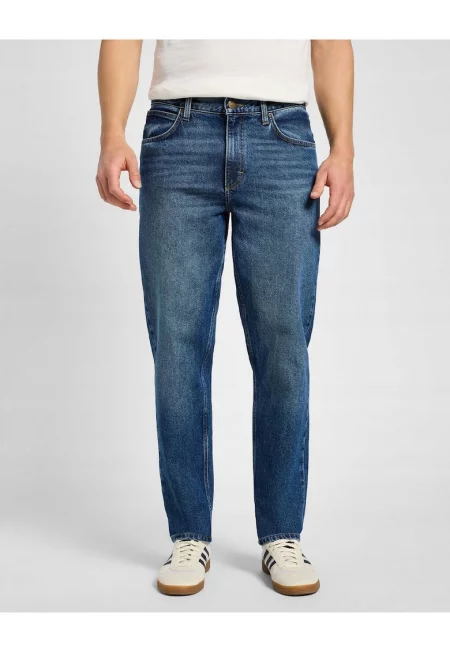Мъжки дънки -  Oscar - Slim Fit - Средна талия - 5 джоба - Цип - Дълги - Памук - W32-L34 US - Син
