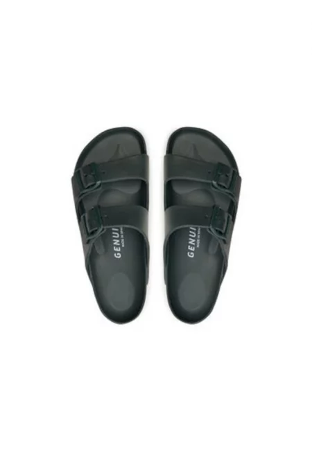 Мъжки джапанки от естествена кожа - G105299 - Синтетика - Каки