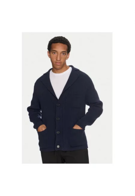 Мъжки кардиган -  304174308 - Вълна/Найлон - L INTL - Син