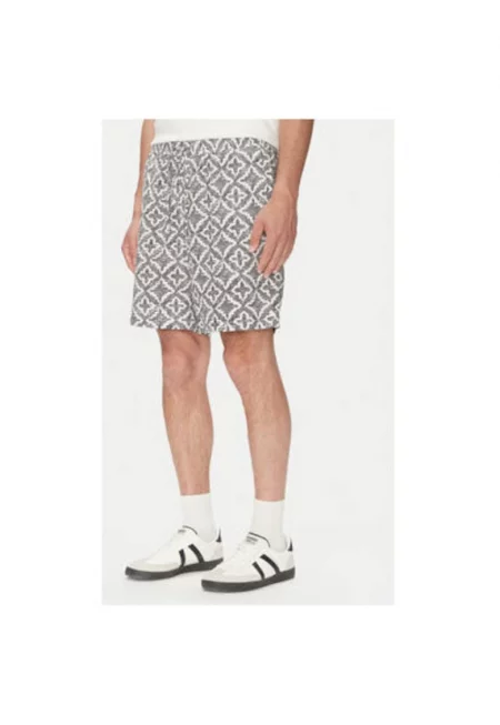 Мъжки къси панталони Jack Jones - 12277620 - Памук/Вискоза - Сив - Сив