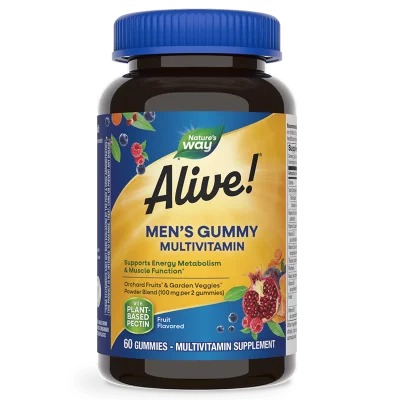 Мултивитамини за мъже Алайв - Alive! Men’s Gummy Complete Multivitamin, 60 желирани таблетки