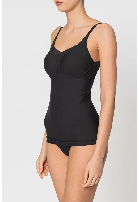 Оформящ топ Smart Shaping с регулиращи се презрамки - Черен