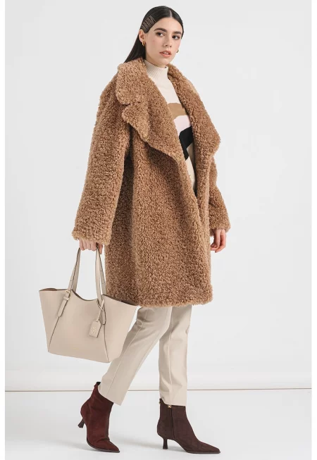 Палто с двойни ревери - Камел