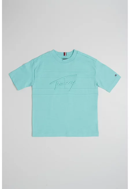 Памучна тениска с бродирано лого