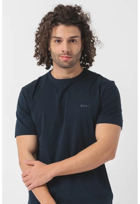 Памучна тениска Tegood с овално деколте