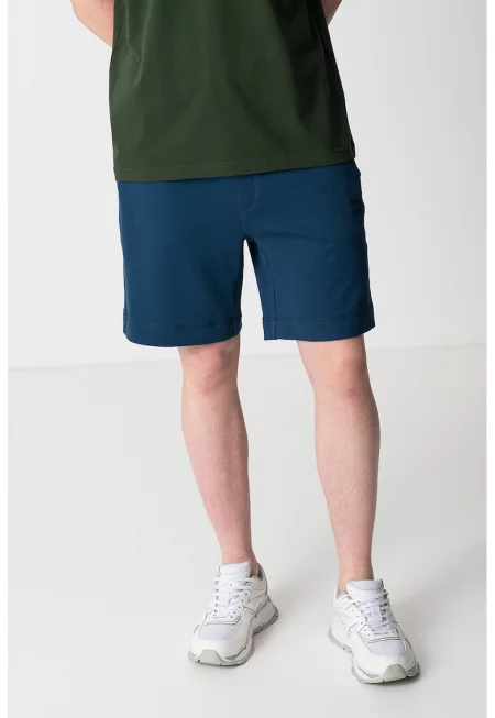 Памучни спортни бермуди - Тъмносин