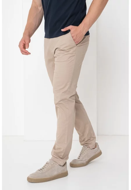 Панталон със стеснен крачол - Сиво-бежов