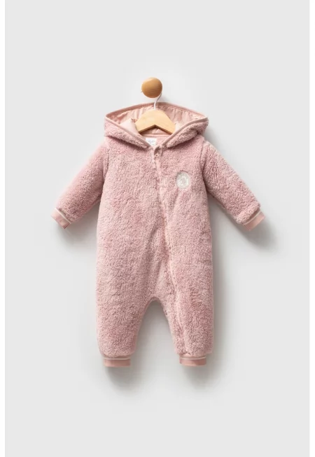 Плюшен гащеризон с качулка