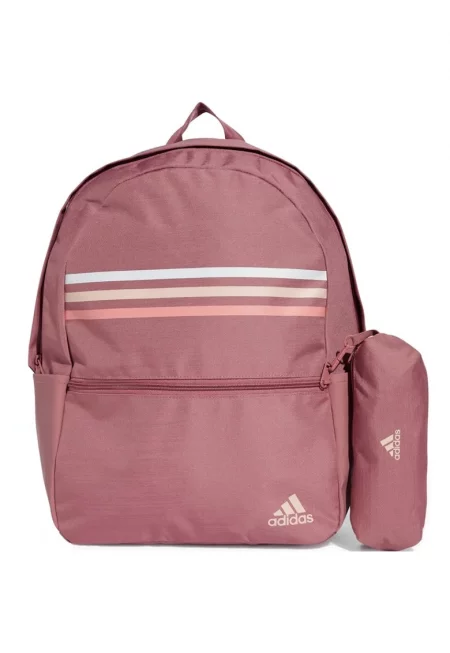 Раница  Classic Horizontal 3-Stripes - розова - 44x36x15 см