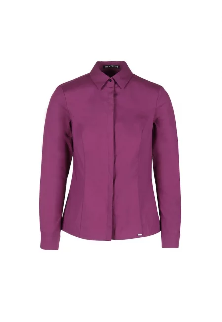 Риза с дълъг ръкав и скрити копчета