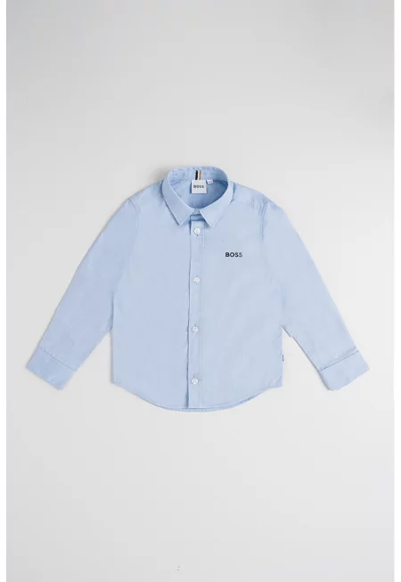 Риза с дълги ръкави - Черен/Небесносин