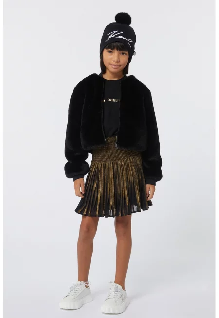 Рокля с дизайн 2 в 1 - Златист/Черен