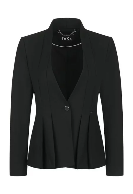 Сако с плисета и V-образно деколте