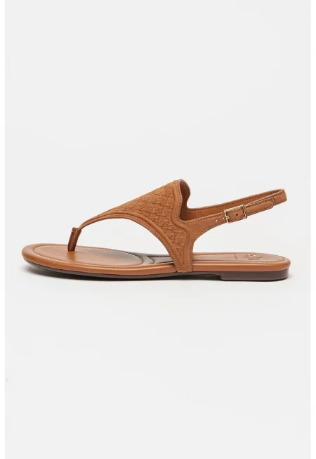 Сандали с лого - Сиена кафява
