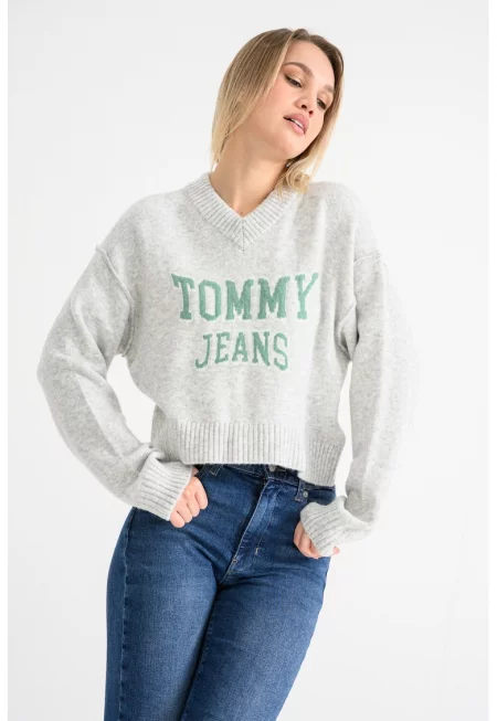 Шпиц пуловер с паднали ръкави