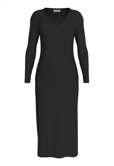 Шпиц рокля с цепка встрани - Черен