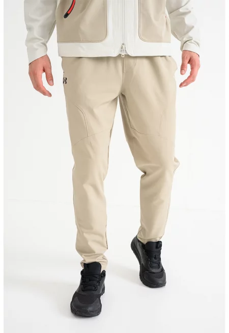 Скосен фитнес панталон Unstoppable - Сиво-кафяв