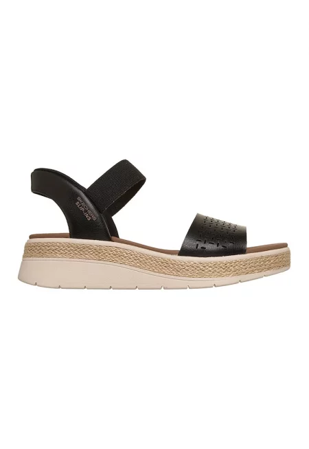 Скосени сандали Slip Ins™ Sun Ray - Черен/Карамел