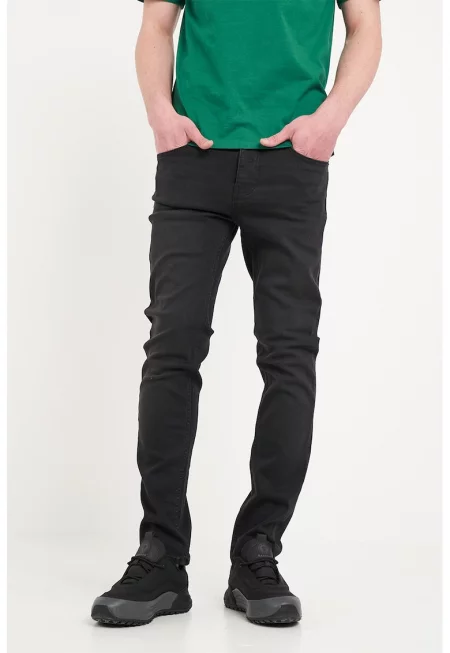Слим дънки с 5 джоба - Черен