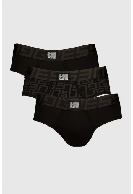 Слипове с памук - 3 чифта - Черен