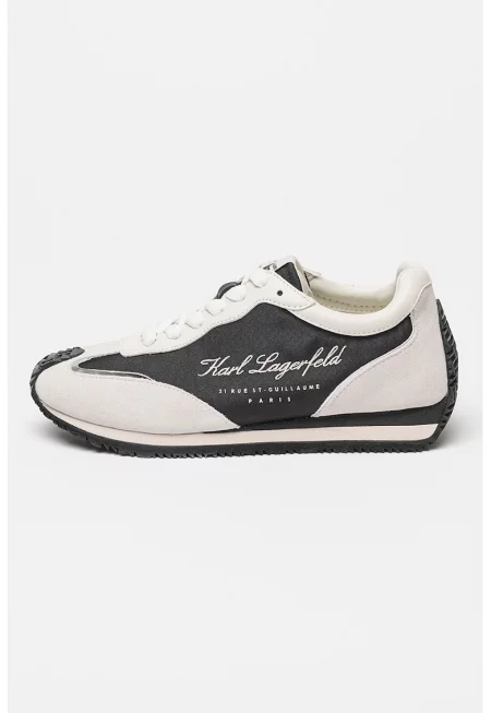 Спортни обувки с велур - Черен/Крем