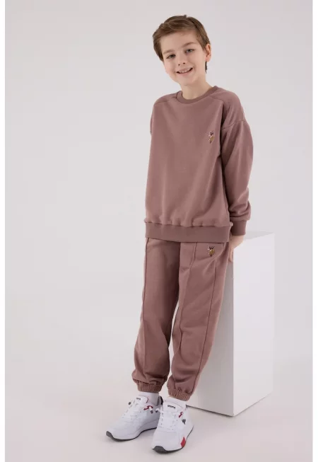 Суитшърт и спортен пантало с бродерии - 2 части